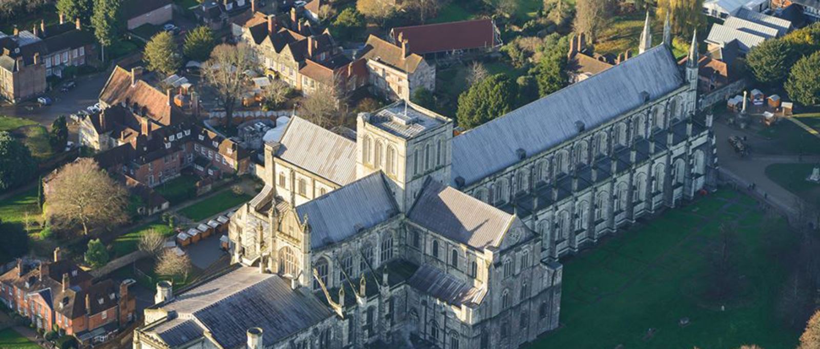 Winchester Cathedral from the air